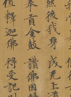 敦煌遗书 昙无忏 金光明经手稿残卷 书法文献 小楷字帖 临摹范本