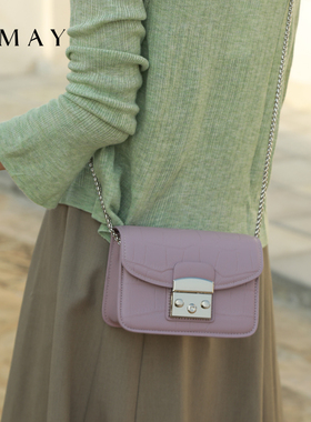 紫色包包链条包女式2024新款小包