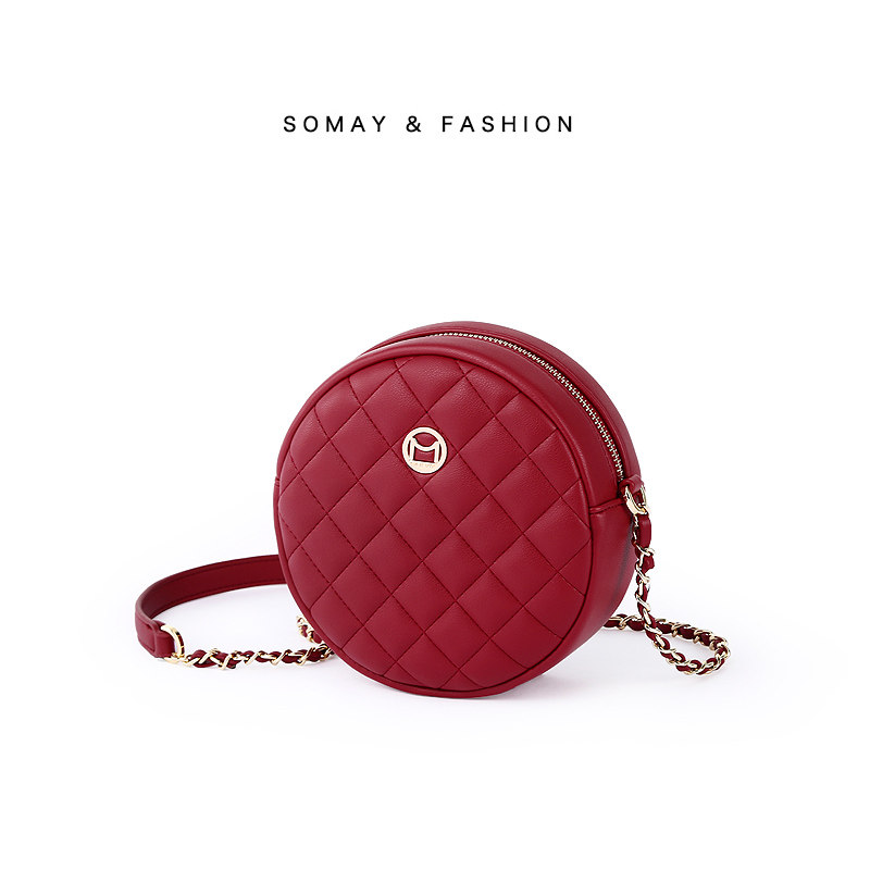 somay红色2020新款ins小链条包包 somay女士包袋