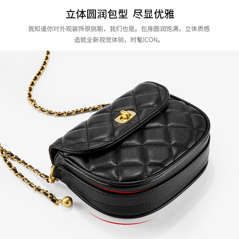 somay 2020新款潮黑色小香风链条包 somay女士包袋