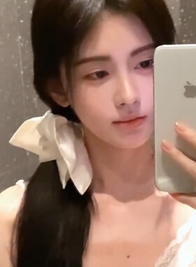 漂漆发圈大肠发圈仿真丝超大号35CM缎面方巾发圈发饰发夹飘带漆染