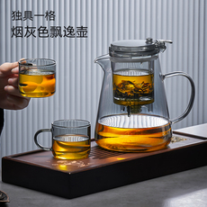Заварочный чайник с фильтром 捷安玺泡茶壶飘逸杯泡茶家用耐热玻璃办公室2025新款茶水分离茶具 Gianxi