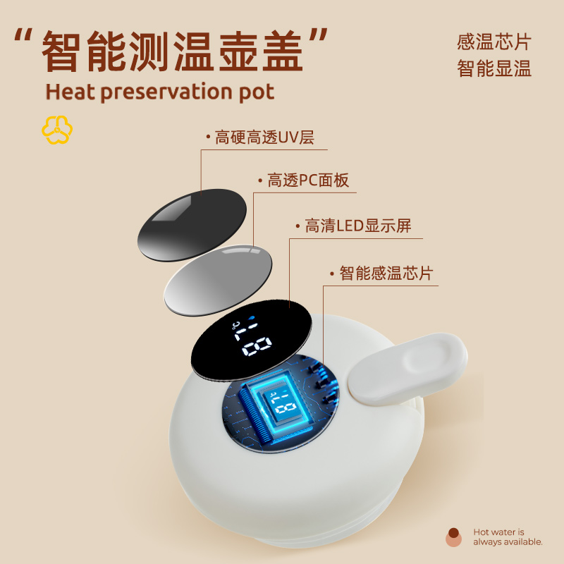 保温水壶家用保温壶大容量便携热水壶学生热水瓶玻璃内胆高档暖瓶