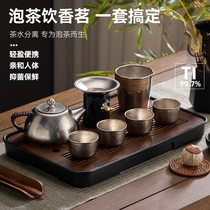 Titanium Teapot Suit Travel Tea Set Light Weight Portable Tea Special Cooking Tea Boiling Water Outdoor Camping Supplies