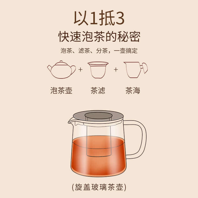 捷安玺茶壶玻璃煮茶壶2024新款泡茶壶茶水分离茶具套装高硼硅水壶