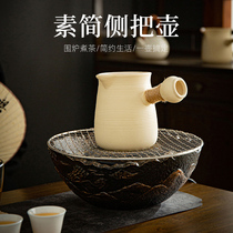 Surround stove cooking tea Home Ceramic side Kettle Outdoor High Temperature Resistant Cooking Teapot full bubble teapot jar tea cooking tea