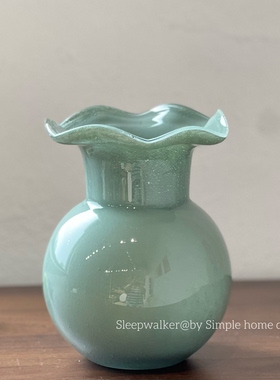 奶fufu72|简约现代手工玻璃花瓶插花水养花器客厅餐桌轻奢摆件