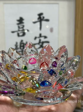 莲韵｜水晶莲花摆件客厅书房装饰珠宝柜台装饰家居礼品工艺品