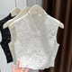 Hollow lace fake collar lace lace V-neck ແບບສັ້ນສໍາລັບແມ່ຍິງ