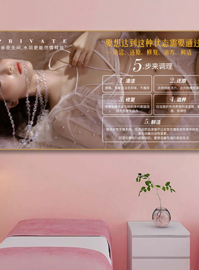 背景私密挂画美容院护理产后修复