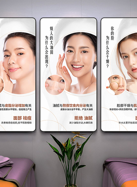 美容院皮肤管理眼部抗衰面部挂画