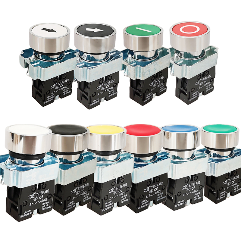 一佳YJ139-XB2-10BN按钮开关01BN自复位点动XB2-BA31开孔22mm_虎窝淘