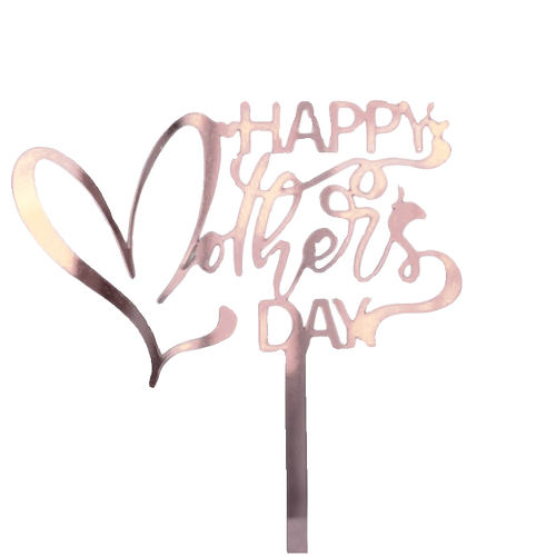 新款英文母亲节快乐蛋糕插牌Happy Mothers Day亚克力装饰插件 - 图3