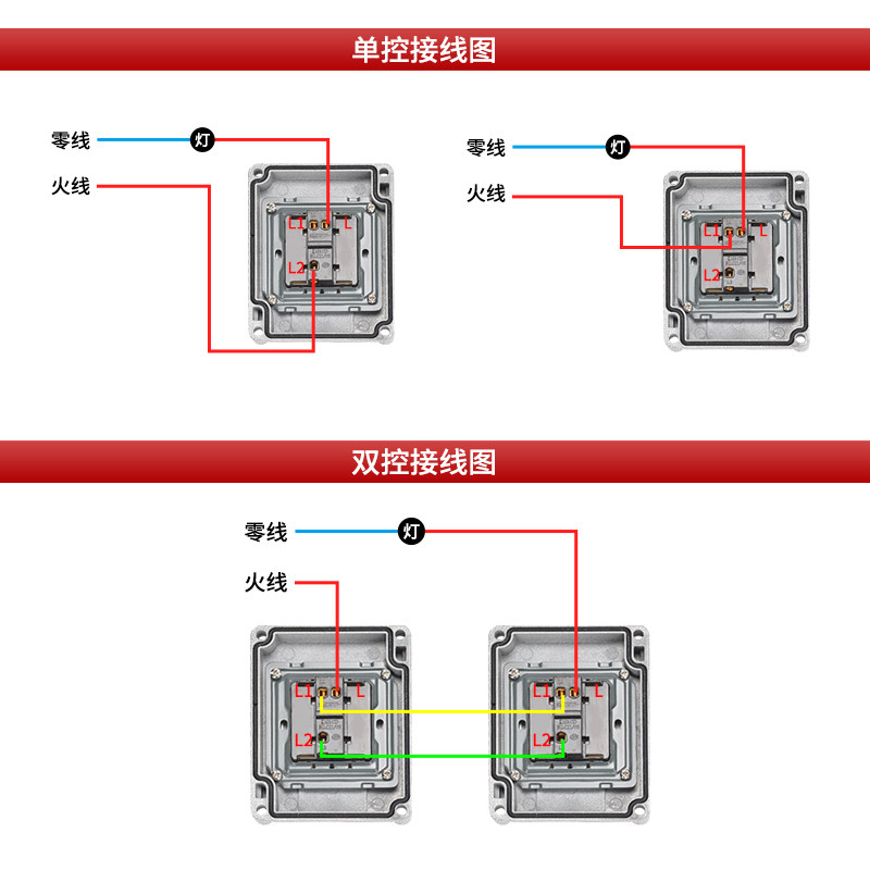 墙壁开关SW-10照明开关控制灯明装暗装墙壁插座单开双开三开,淘宝优惠券,粉丝福利购,淘宝优惠卷