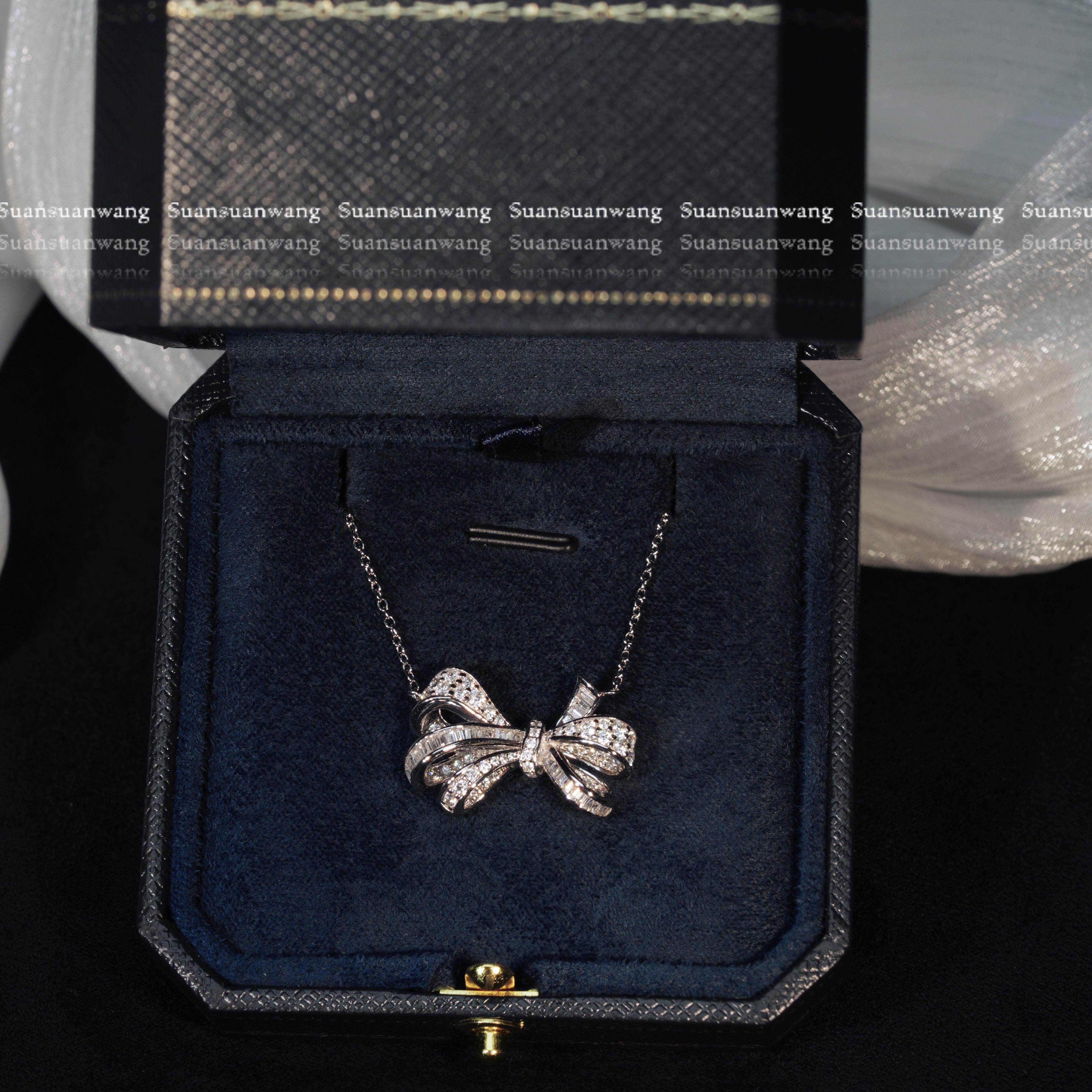 重工珠宝·GF「BOW」蝴蝶结项链戒指手链满钻奢华s925厚镀18k金,淘宝优惠券,粉丝福利购,淘宝优惠卷