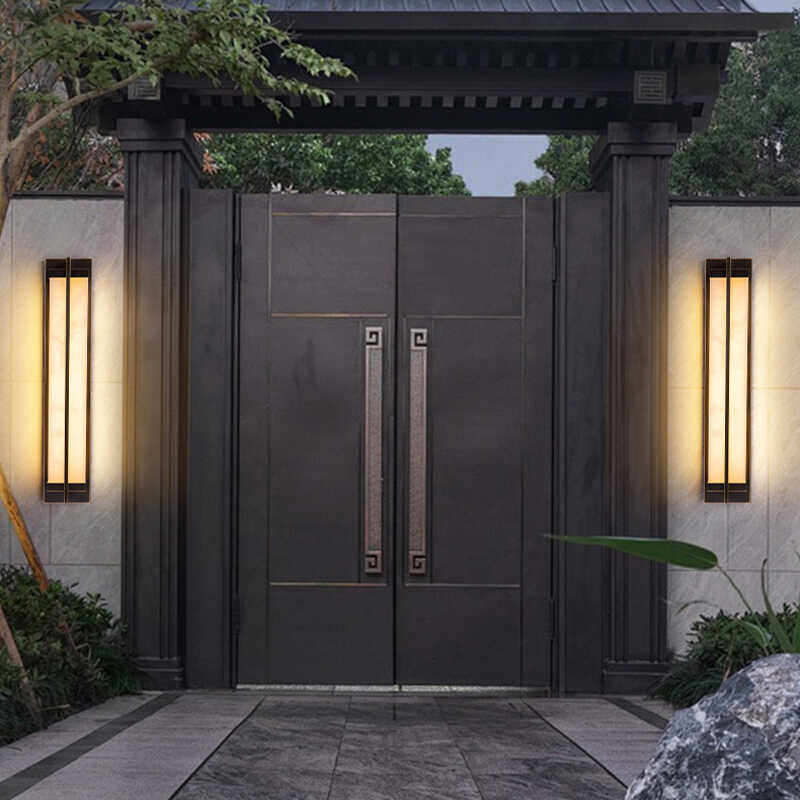 新中式户外防水壁灯客厅别墅庭院门口柱子楼梯阳台露台中国风仿古 - 图1