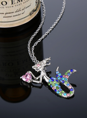 美人鱼项链项链春菲紫锁骨链女