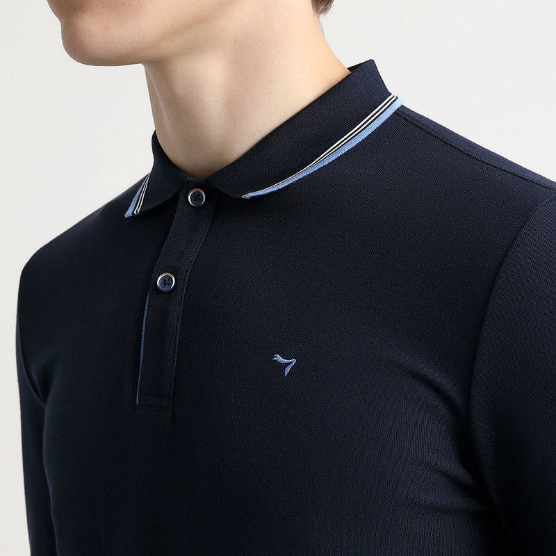 柒牌男长袖秋冬新款商务休闲polo衫 柒牌Polo衫