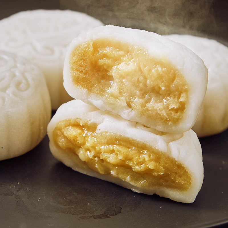 马来西亚猫山王榴莲冰皮礼盒装月亮 特乐福食品月饼