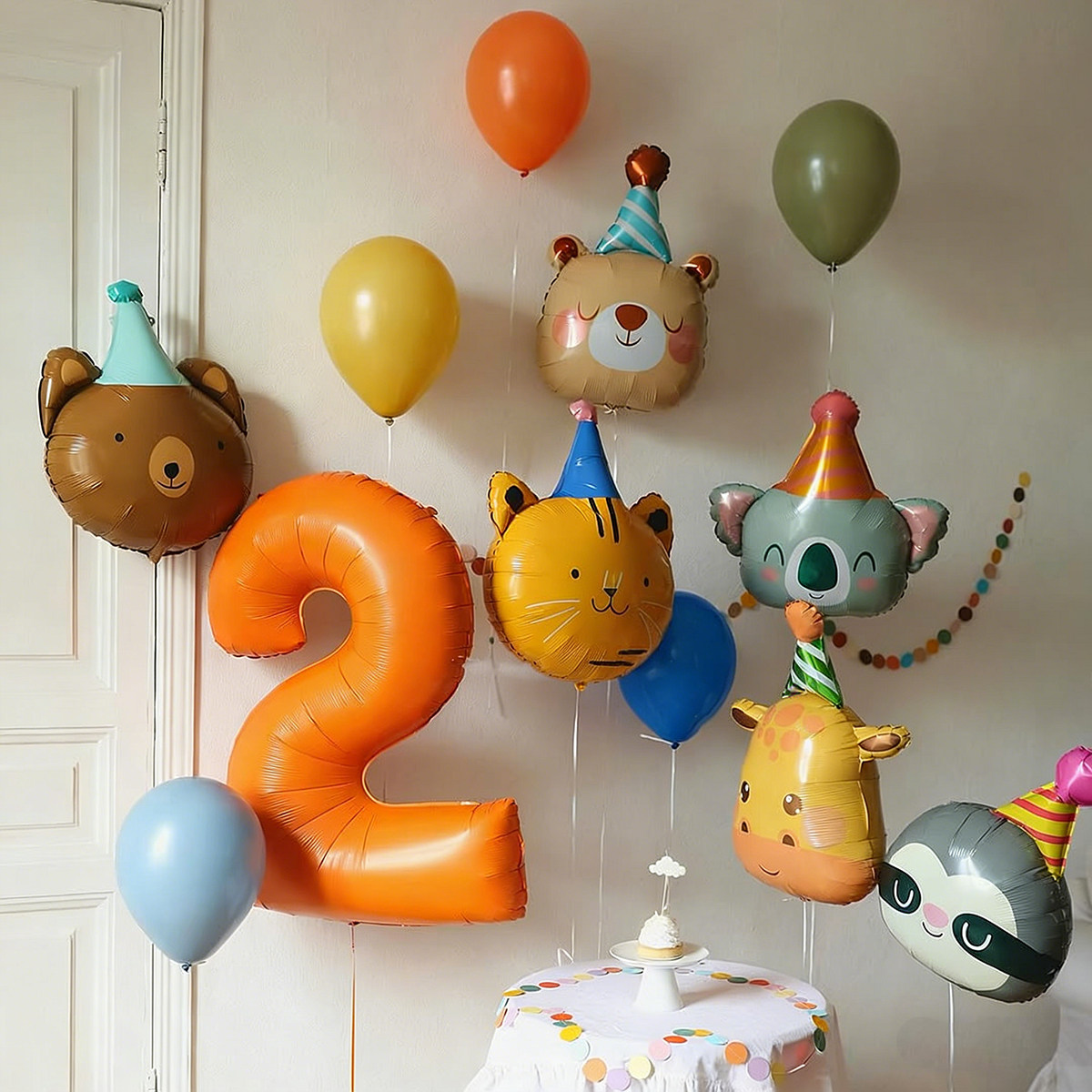 生日帽动物卡通铝膜气球宝宝早教玩具车挂饰周岁布置抓周拍照道具,淘宝优惠券,粉丝福利购,淘宝优惠卷