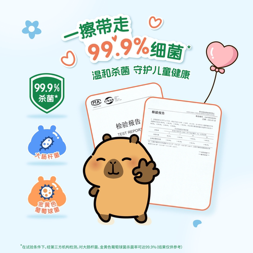 【88vip】清风卡皮巴拉儿童迷你便携装湿纸巾8片8小包袋装湿巾 - 图1