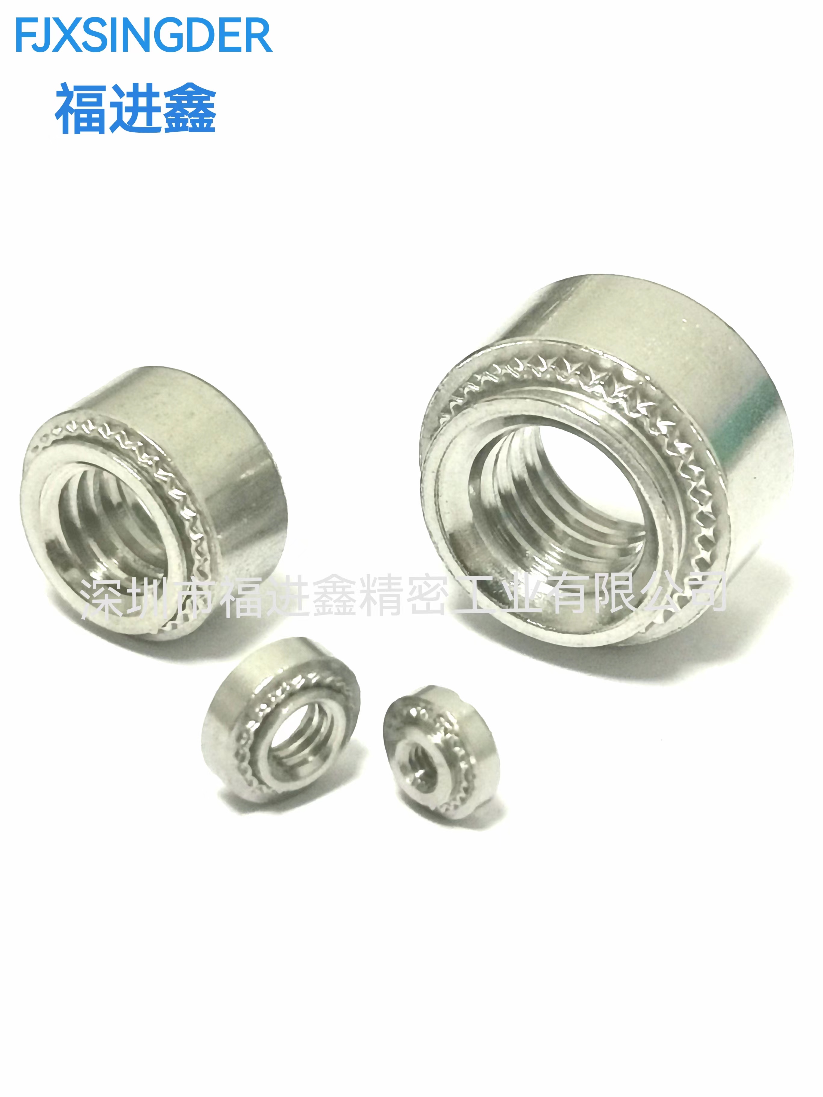 不锈钢压铆螺母CLS-M2/M2.5/M3/M4/M5-0-1-2花齿螺母 钣金螺母 - 图0