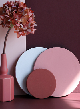 风吟纯色几何立体背景背景摆件