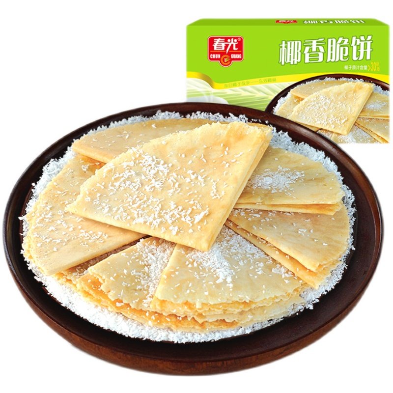 海南特产春光椰香脆饼150g盒椰子奶味椰香酥卷薄饼零食三亚特产,淘宝优惠券,粉丝福利购,淘宝优惠卷