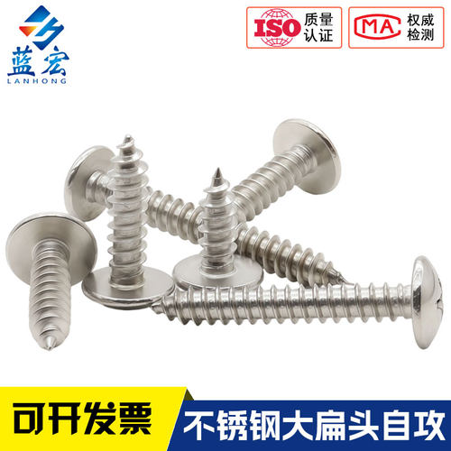 M3.5M3.9M4.2M4.8M5M6.3mm 304不锈钢大扁头自攻螺丝钉蘑菇头伞头 - 图0