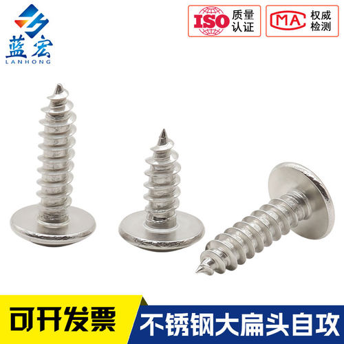 M3.5M3.9M4.2M4.8M5M6.3mm 304不锈钢大扁头自攻螺丝钉蘑菇头伞头 - 图1