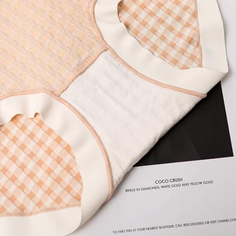 大码内裤女士胖mm200斤高腰5A抑菌纯棉裆无痕透气格子少女三角裤,淘宝优惠券,粉丝福利购,淘宝优惠卷