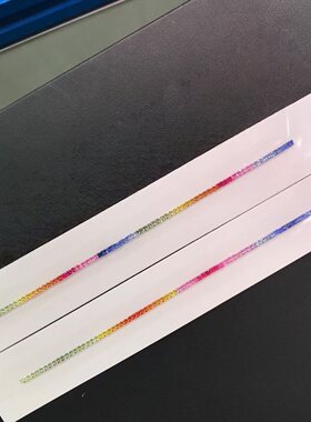 正方直角实验室培育彩虹渐变配石裸石 耐高温 首饰手链戒指蜡镶