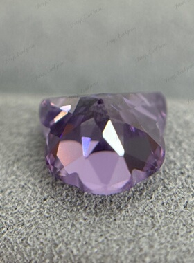 新品7*7MM紫红色猫头异形小众尖底高碳钻 耳钉戒指diy镶嵌主石
