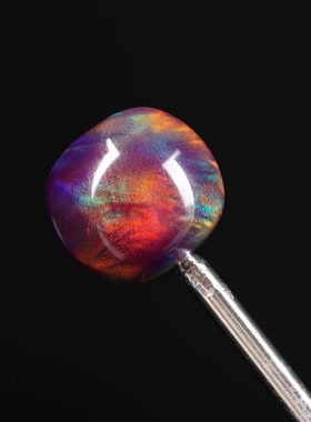 培育欧泊石 文玩手串隔珠配件彩虹老型珠澳宝 星云极光澳宝球珠子