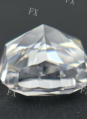 高精切肥正方白色冰花切锆石裸石戒指项链首饰吊坠镶嵌用主石爆闪