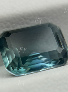 合成仿西瓜碧玺玻璃裸石 长方形倒角墨兰色戒托石首饰主石BX25