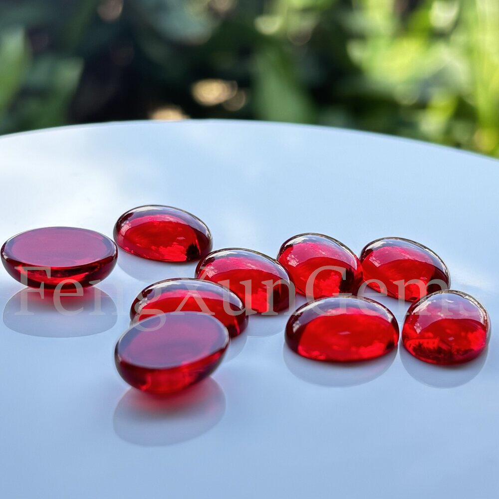 椭圆形平底素面红玻裸石 5A蛋形光面大红色玻璃宝石DIY饰品主石钻,淘宝优惠券,粉丝福利购,淘宝优惠卷