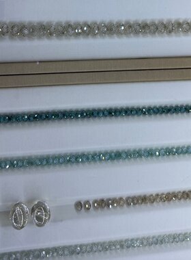 带孔3-12mm球形莫桑石带孔 圆珠刻面足球切 白色莫桑钻裸石珠子