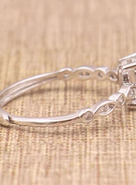 蛋形925银戴妃款戒指空托围锆代裸石镶嵌18k金多规格戒指空托活口