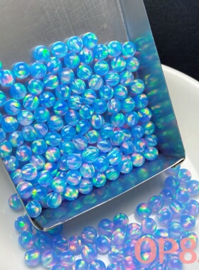 果冻澳宝圆珠散珠单珠无孔3~10mm冰种透亮欧泊diy配件首饰手串
