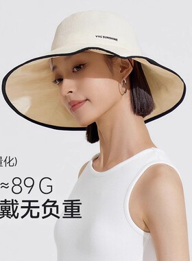 vvc春夏防晒帽遮脸大帽檐