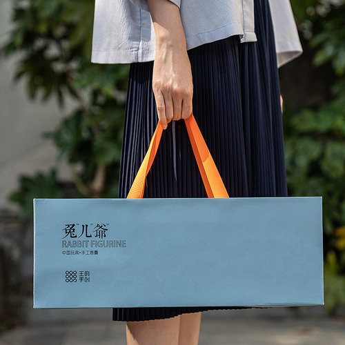 王的手创 兔儿爷手工刺绣中国风礼物老北京特色摆件兔爷干花香囊 - 图2