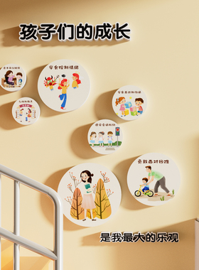 幼儿园大厅教师形象文化教育主题墙装饰走廊楼梯环创有温度的老师