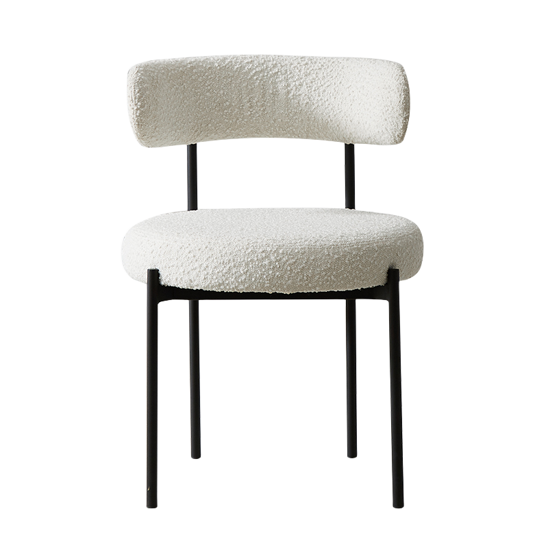 MARC设计师餐椅羊羔绒可拆洗布艺奶油北欧泰迪绒靠背椅家用化妆椅,淘宝优惠券,粉丝福利购,淘宝优惠卷