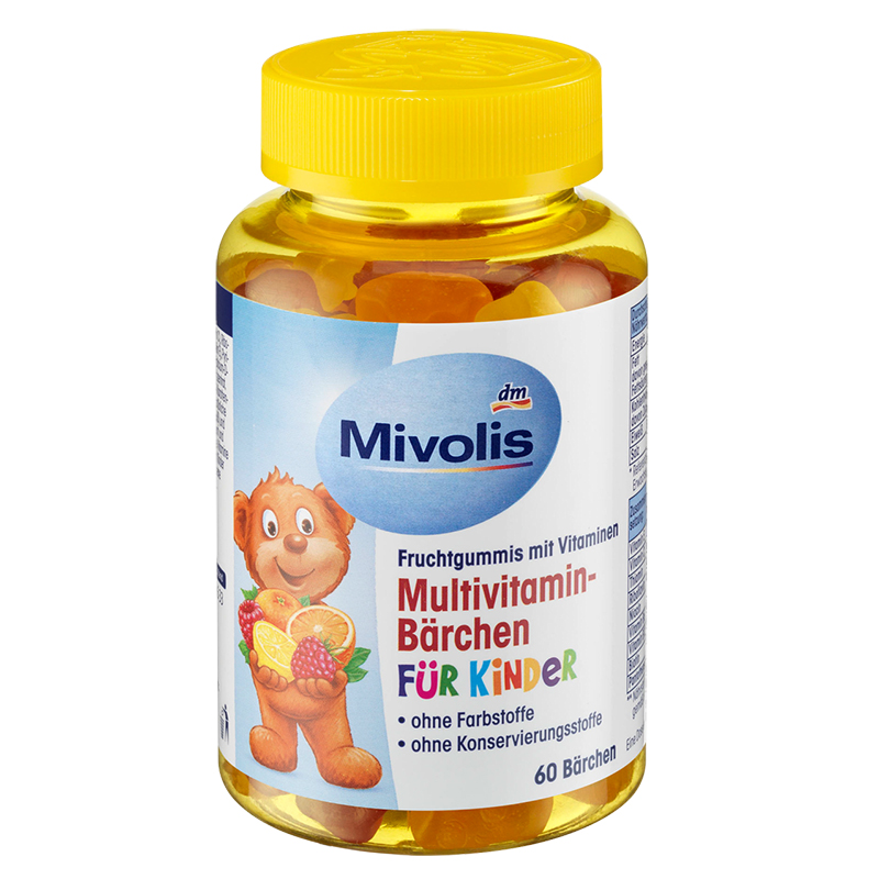 dm德国Das儿童多种复合维生素小熊软糖 Mivolis儿童零食VC糖60粒 - 图0