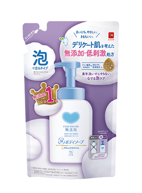 日本cow牛乳石碱沐浴露滋养无香