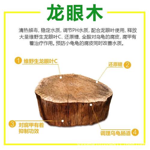 龟缸造景龙眼木爬台水草乌龟晒台爬坡龟龟用品高水位浮岛龟台晒背 - 图1