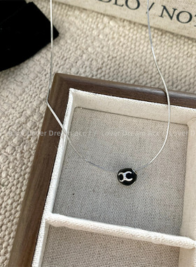 韩国新款银色蝴蝶结高亮仿珍珠项链 时尚甜美锁骨链简约百搭项饰