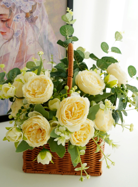 北欧仿真花摆件餐桌花艺装饰