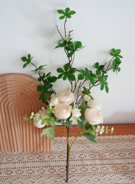 ins牡丹花仿真花花束摆件装饰绢花摆设假花拍照道具花艺绿植插花